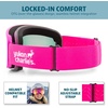 image:imageYukon Charlies Adult Snow Goggles  Cylindrical Lens Ski Goggles  Boosted Contrast Reduced Glare AntiFogHeadwall Flamingo  Vlt 112