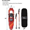 image:imageYukon Charlies Champion Snowshoe Kit Includes Snowshoes Trekking Poles and Travel Bag Snowshoeing Kits for Men amp Women Multiple Sizes amp ModelsRed
