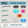 image:imageYukon Charlies Powder Hound Kids Snow Goggles  Spherical Lens Ski Goggles for Young Skiers  CrystalClear View amp Secure FitPowderhound Geo Frost  Vlt 118