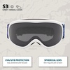 image:imageYukon Charlies Powder Hound Kids Snow Goggles  Spherical Lens Ski Goggles for Young Skiers  CrystalClear View amp Secure FitPowderhound Glacier Topo  Vlt 131