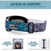 image:imageYukon Charlies Powder Hound Kids Snow Goggles  Spherical Lens Ski Goggles for Young Skiers  CrystalClear View amp Secure FitPowderhound Glacier Topo  Vlt 131