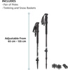 image:imageYukon Charlies Sherpa Trekking Poles Twist Lock Adjustment System Hiking Poles and Snow Baskets Multiple Styles amp SizesCarbon Lite Flip Out Trekking Poles