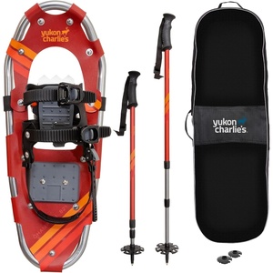 image:imageYukon Charlies Champion Snowshoe Kit Includes Snowshoes Trekking Poles and Travel Bag Snowshoeing Kits for Men amp Women Multiple Sizes amp ModelsRed